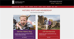 Desktop Screenshot of members.historic-scotland.gov.uk